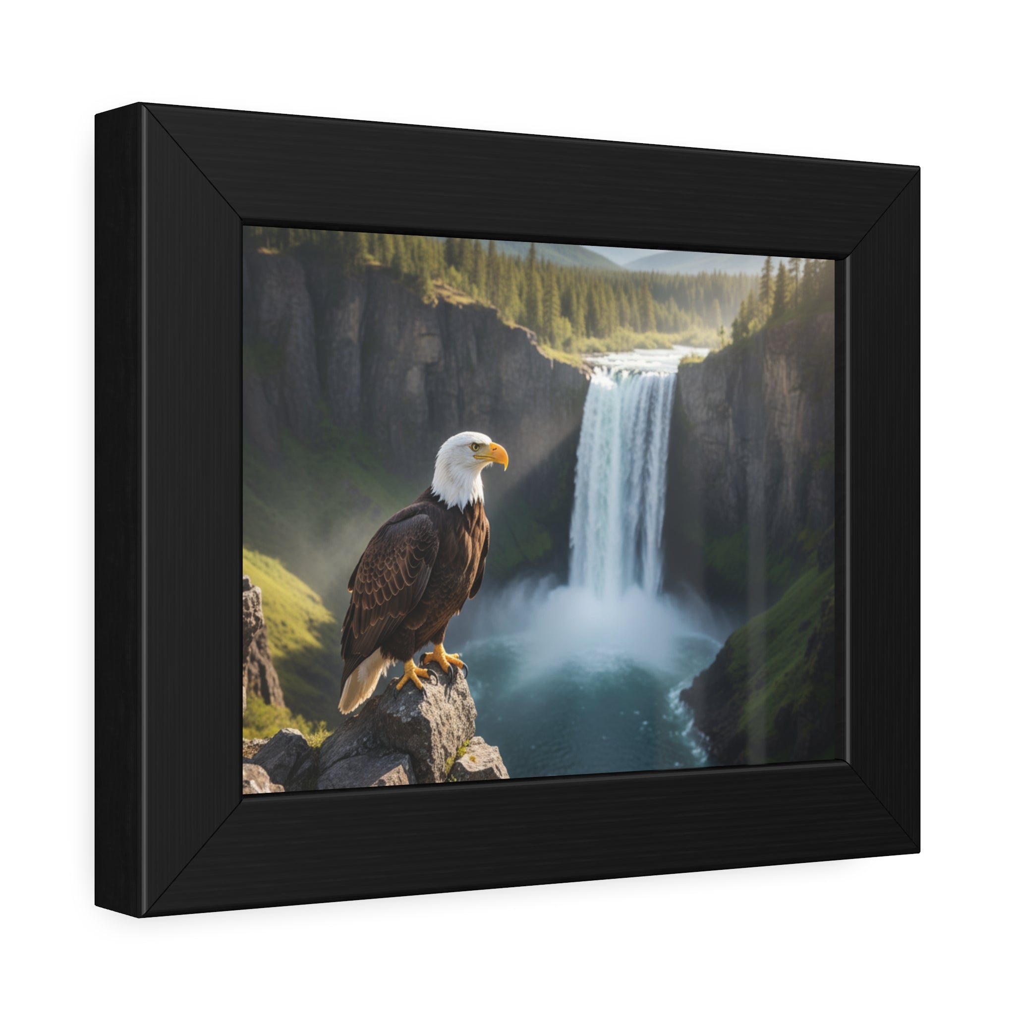 Nature-Inspired Framed Paper Posters, Eagle Art Print, Wildlife Home Decor, Wall Art for Nature Lovers, Unique Gift for Bird Enthusiasts