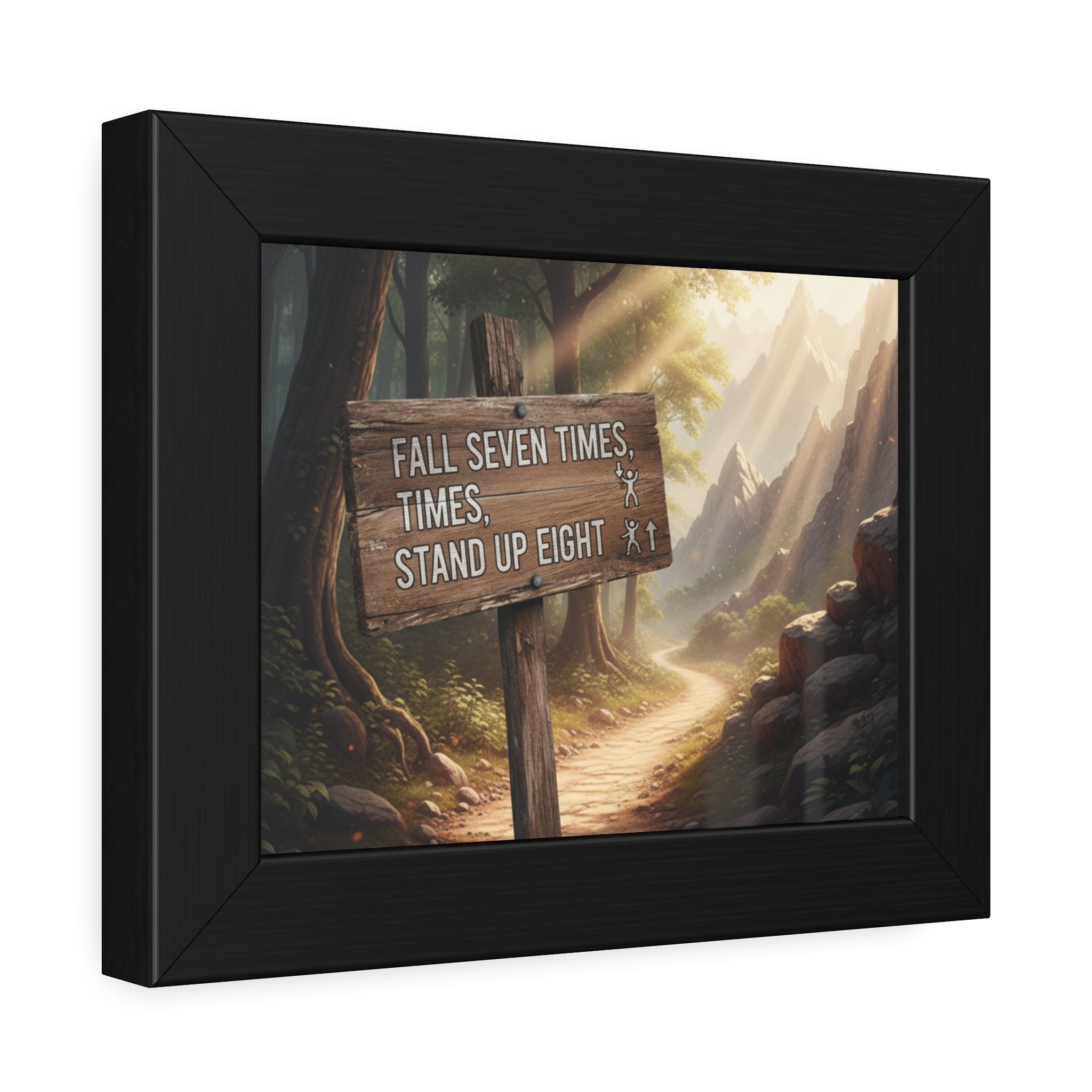 Inspirational Framed Paper Posters, Motivational Wall Art, Home Decor, Gift for Adventurers, Uplifting Quotes