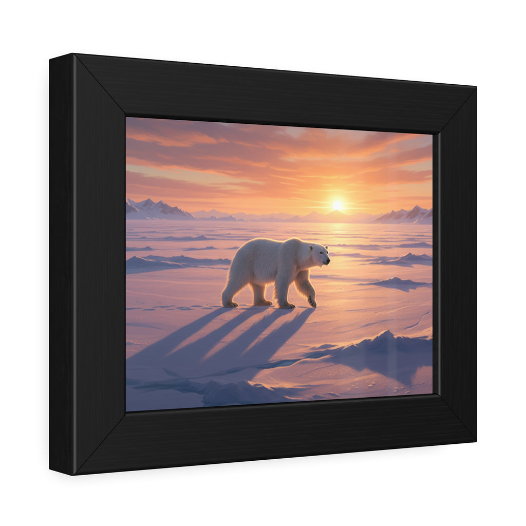 Nature-Inspired Framed Polar Bear Poster | Wildlife Decor, Home Wall Art, Gift for Animal Lovers, Eco-Friendly, Birthday Decor