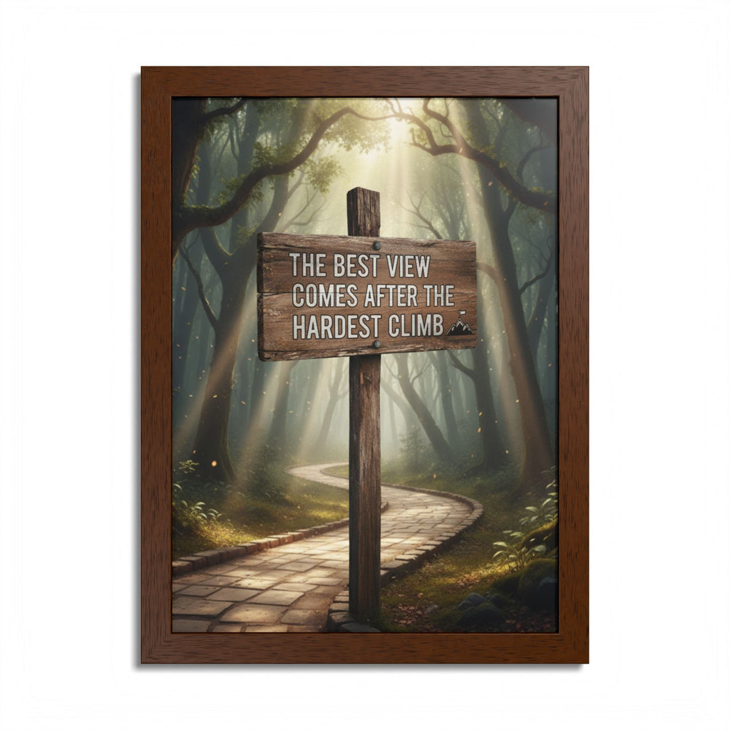 Inspirational Wall Art Poster, Home Decor, Motivational Gift, Nature Print, Office Wall Decor, Hiking Themed Decor