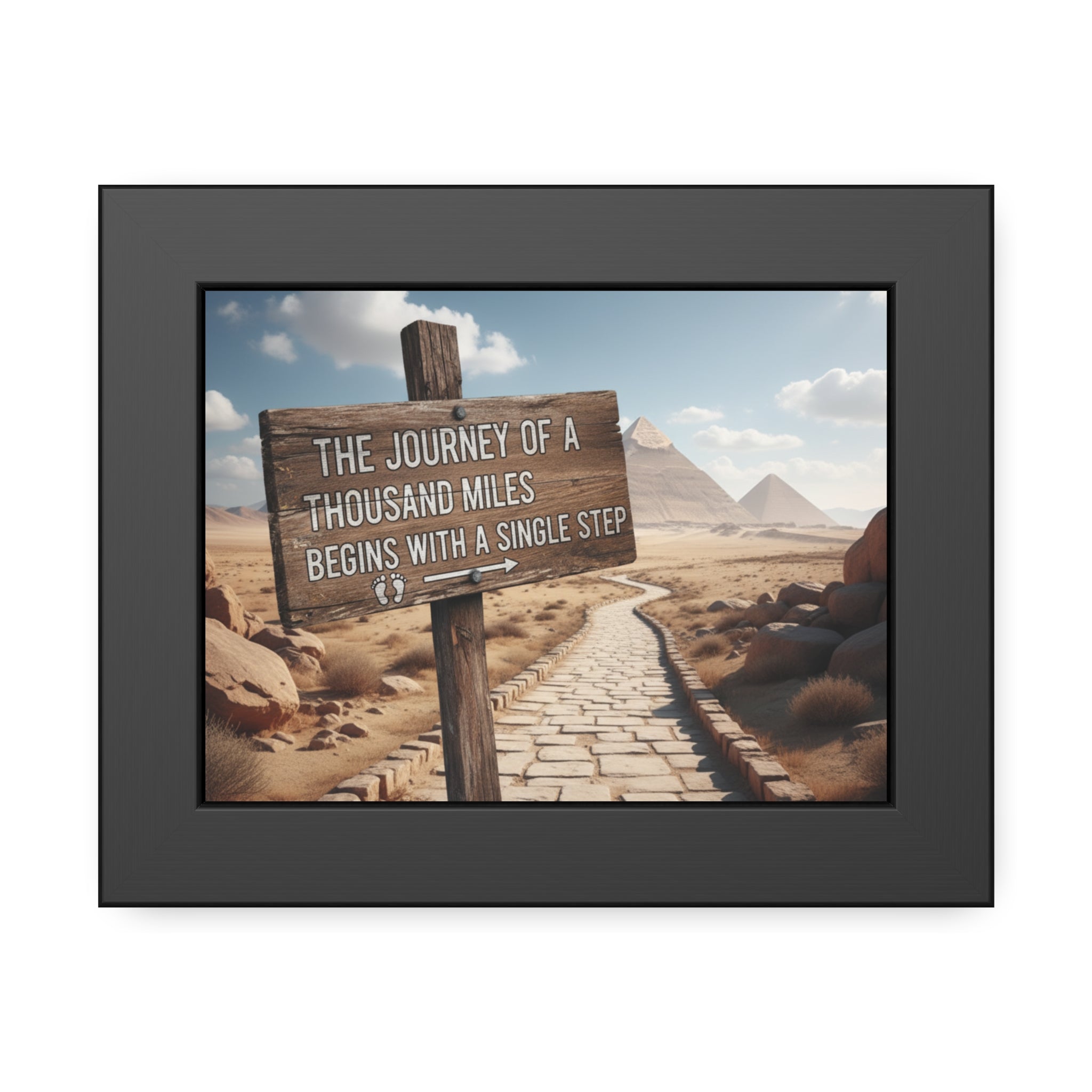 Inspirational Framed Paper Posters, Motivational Wall Art, Home Decor, Gift for New Beginnings, Office Decoration, Positive Quote