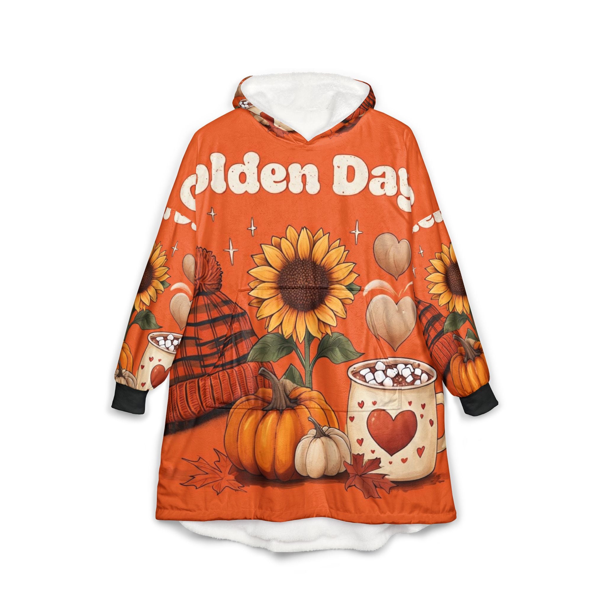 Pleasant Hooded Blanket for Everyone, Cozy Blanket, Warm Throw, Soft Sherpa Blanket, Snuggle Blanket, Gift for Him or Her