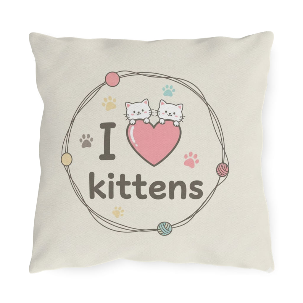Adorable Cat-Themed Outdoor Pillows, Cute Throw Cushion, Pet Lover Decor, Garden Accent, Outdoor Seating