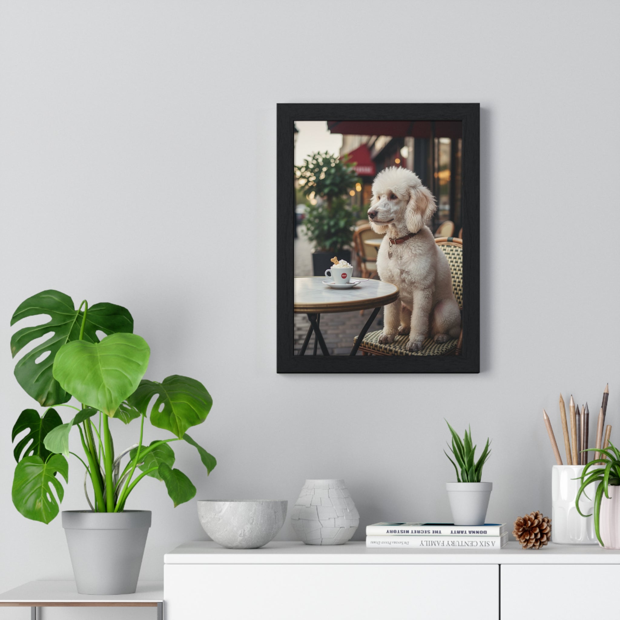 Charming Dog Portrait Poster, Home Decor, Animal Art, Pet Lover Gift, Wall Art Print, Coffee Shop Vibe