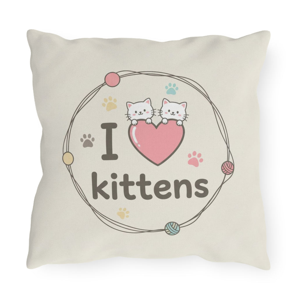 Adorable Cat-Themed Outdoor Pillows, Cute Throw Cushion, Pet Lover Decor, Garden Accent, Outdoor Seating