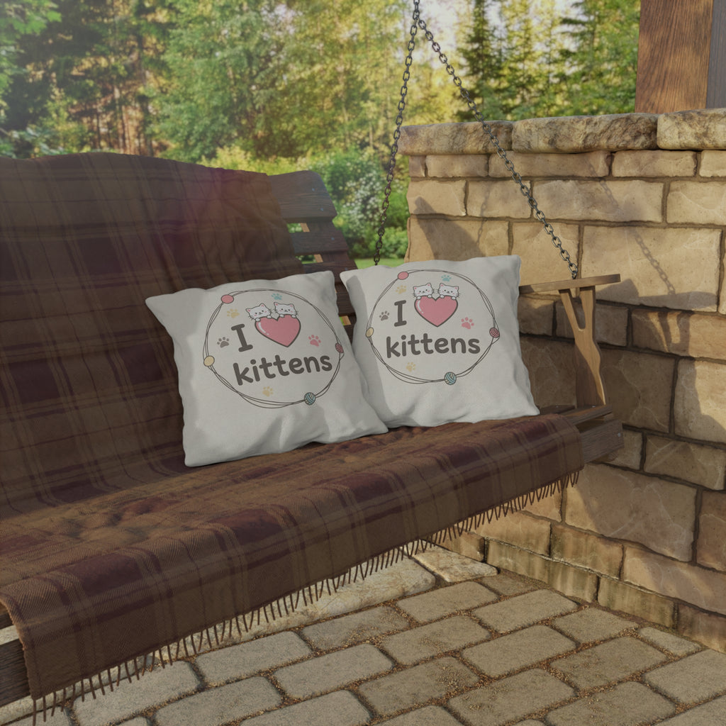 Adorable Cat-Themed Outdoor Pillows, Cute Throw Cushion, Pet Lover Decor, Garden Accent, Outdoor Seating