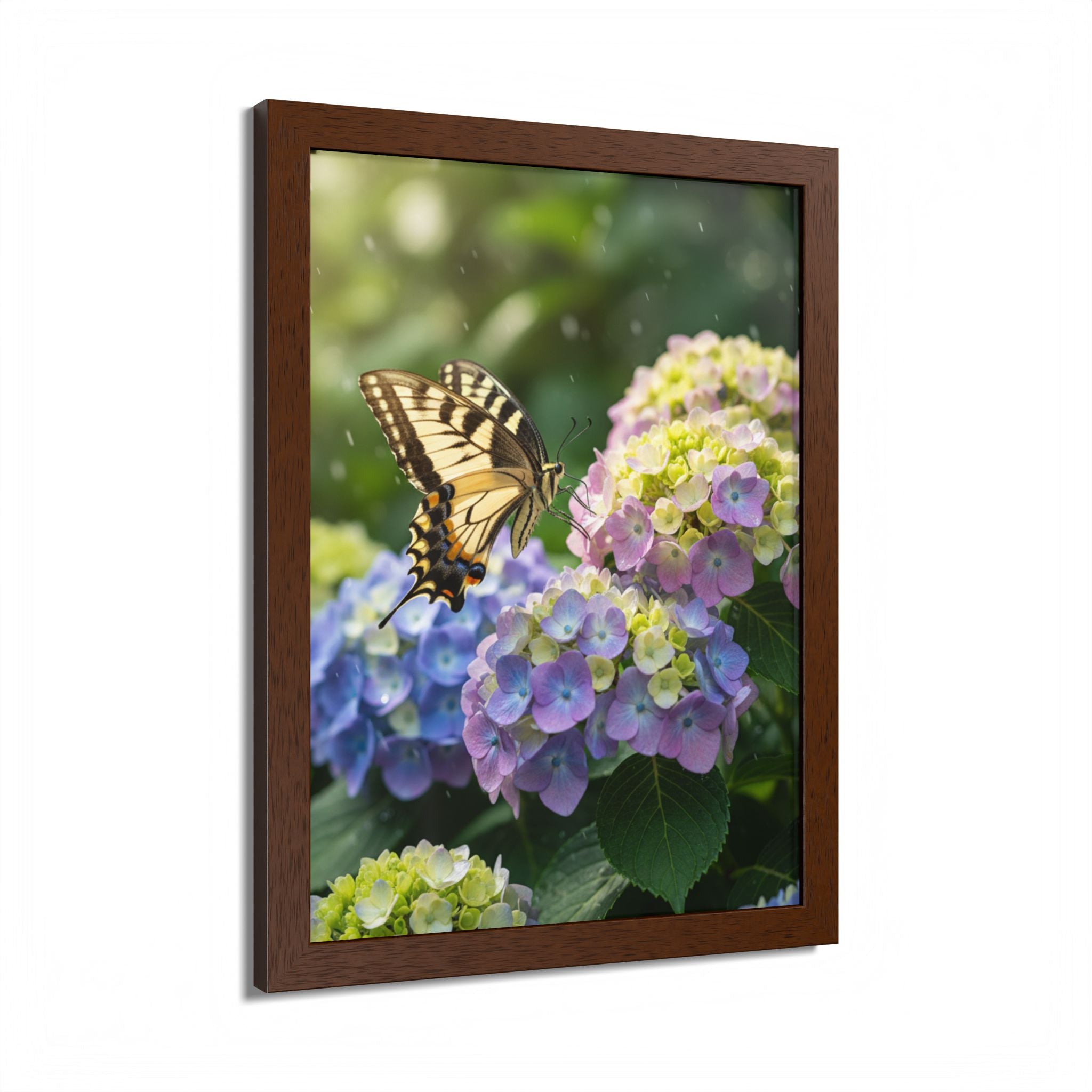 Nature-Inspired Framed Poster, Butterfly Artwork, Floral Home Decor, Colorful Wall Art, Gift for Garden Lovers, Spring Inspired Decor