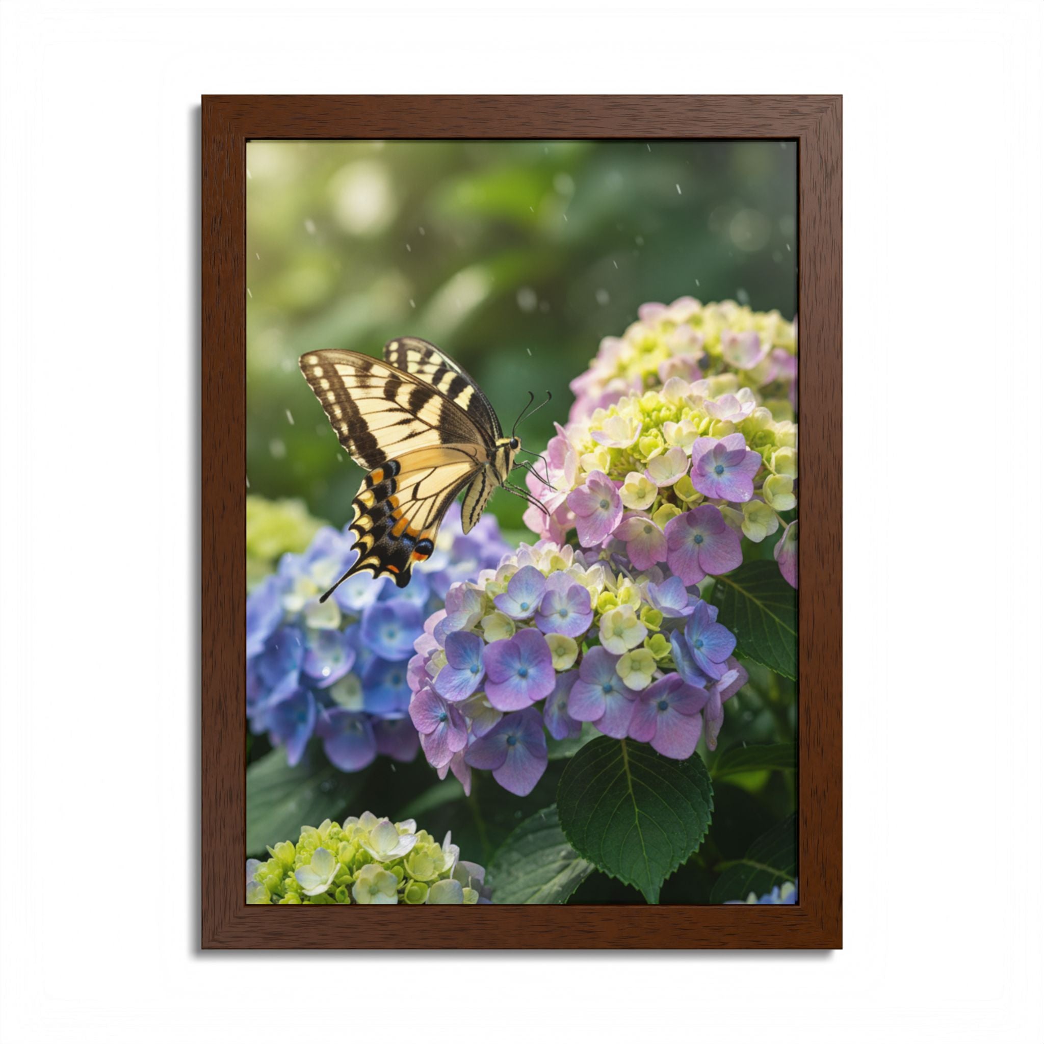Nature-Inspired Framed Poster, Butterfly Artwork, Floral Home Decor, Colorful Wall Art, Gift for Garden Lovers, Spring Inspired Decor