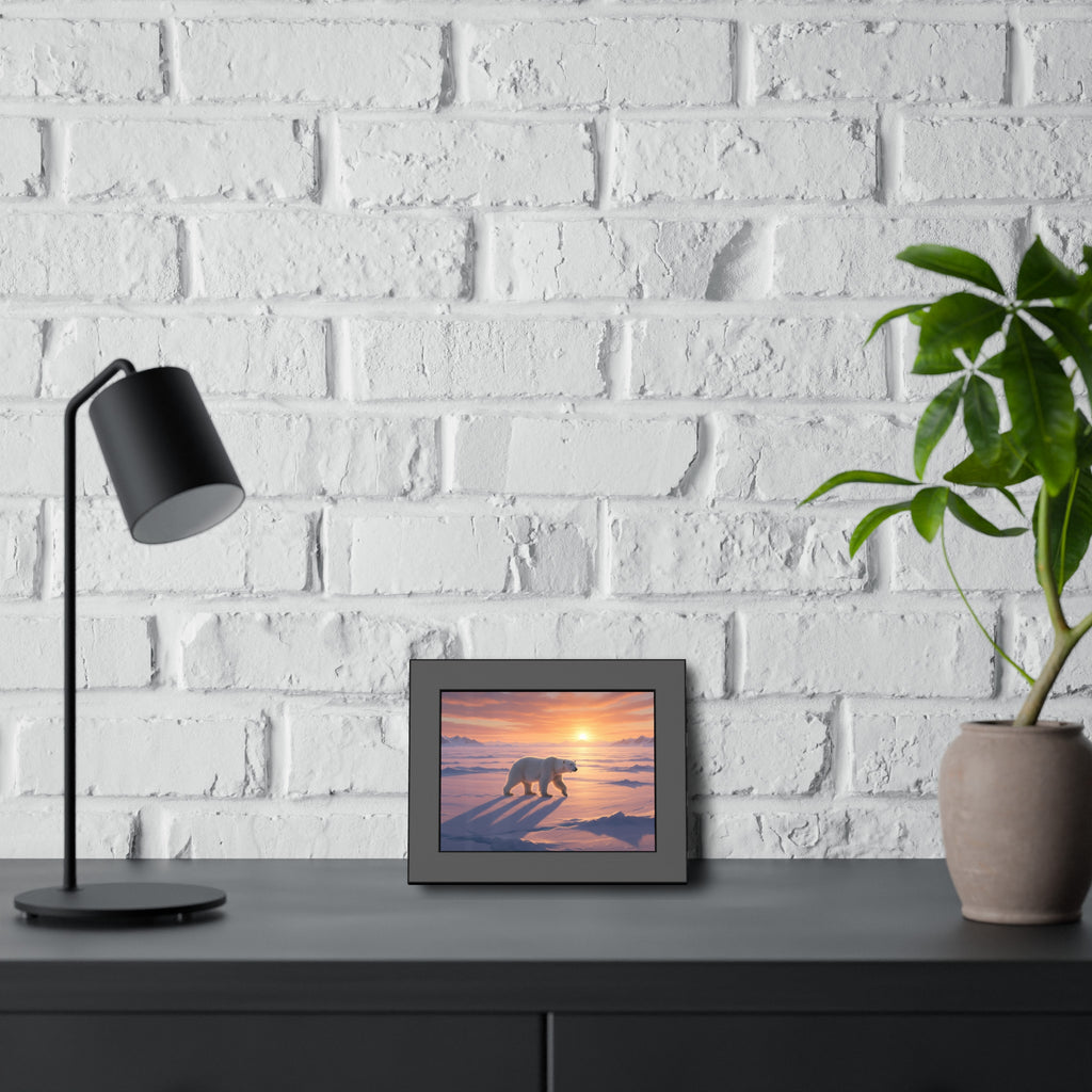 Nature-Inspired Framed Polar Bear Poster | Wildlife Decor, Home Wall Art, Gift for Animal Lovers, Eco-Friendly, Birthday Decor