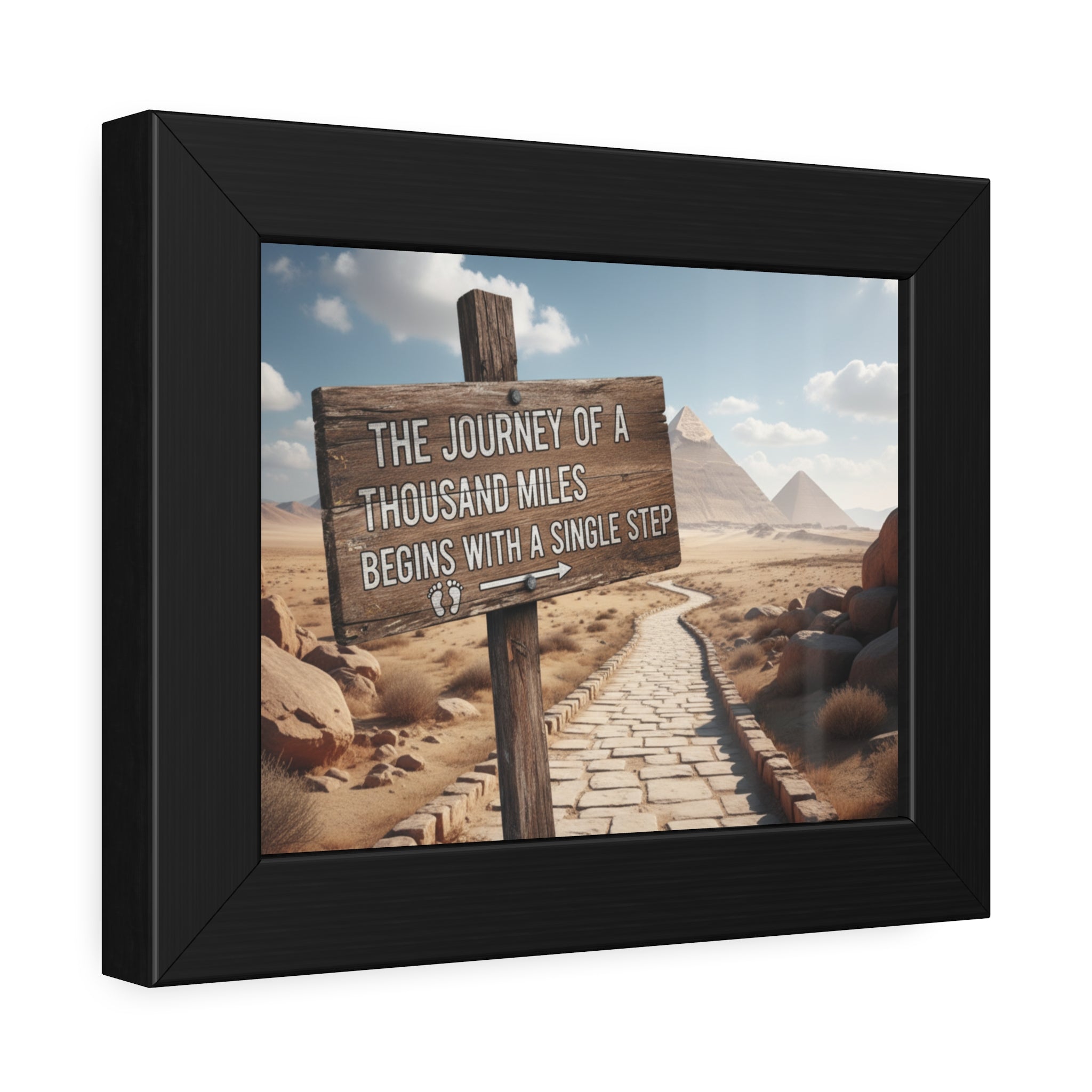 Inspirational Framed Paper Posters, Motivational Wall Art, Home Decor, Gift for New Beginnings, Office Decoration, Positive Quote