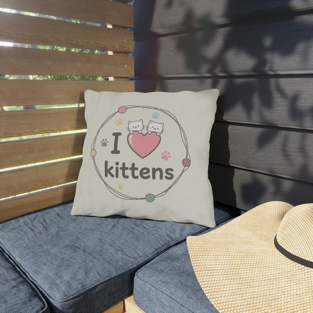 Adorable Cat-Themed Outdoor Pillows, Cute Throw Cushion, Pet Lover Decor, Garden Accent, Outdoor Seating