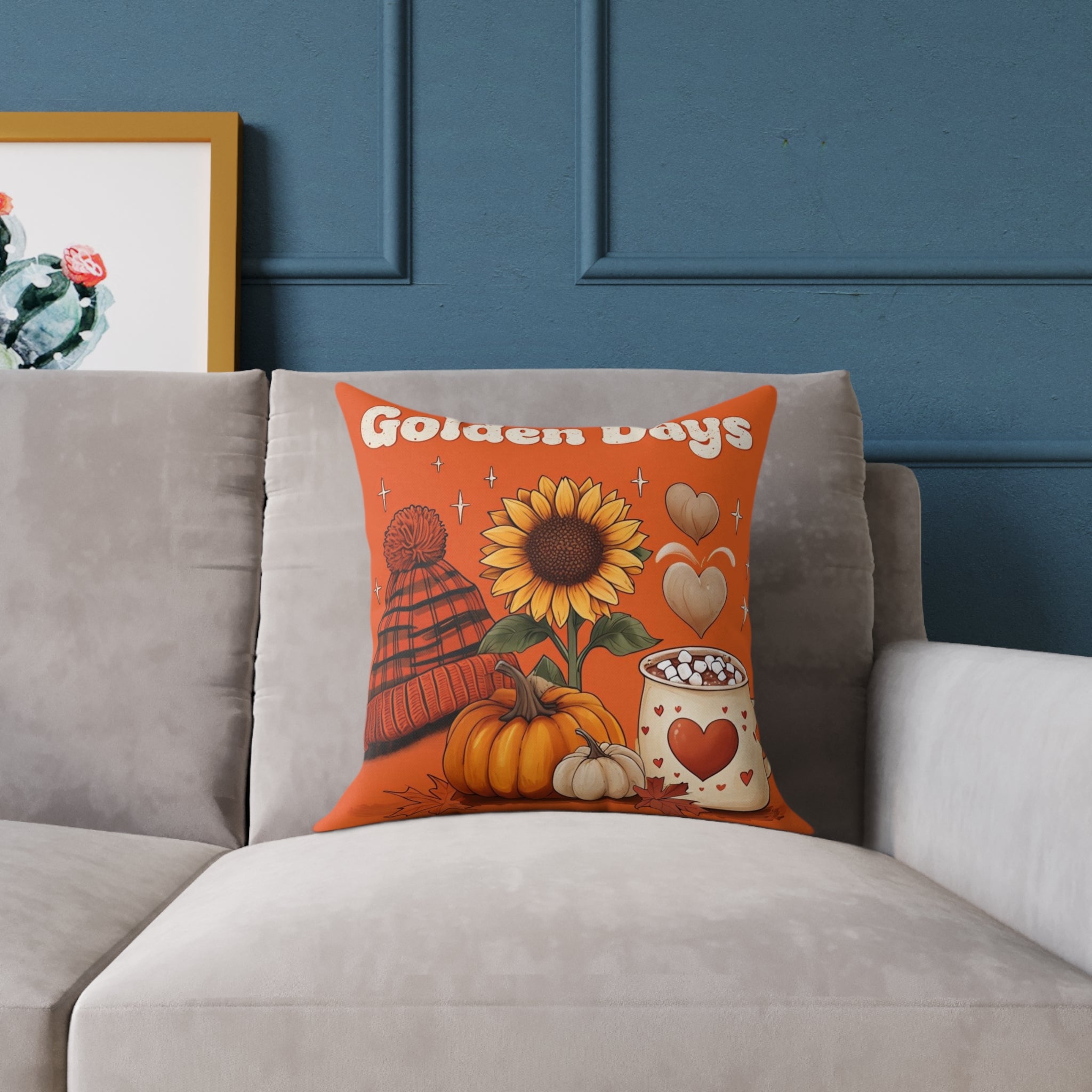 Canvas Pillow, Comely Square Decorative Cushion, Elegant Throw Pillow for Living Room, Bedroom Gift, Home Decor Accent, Sofa Pillow Cover,