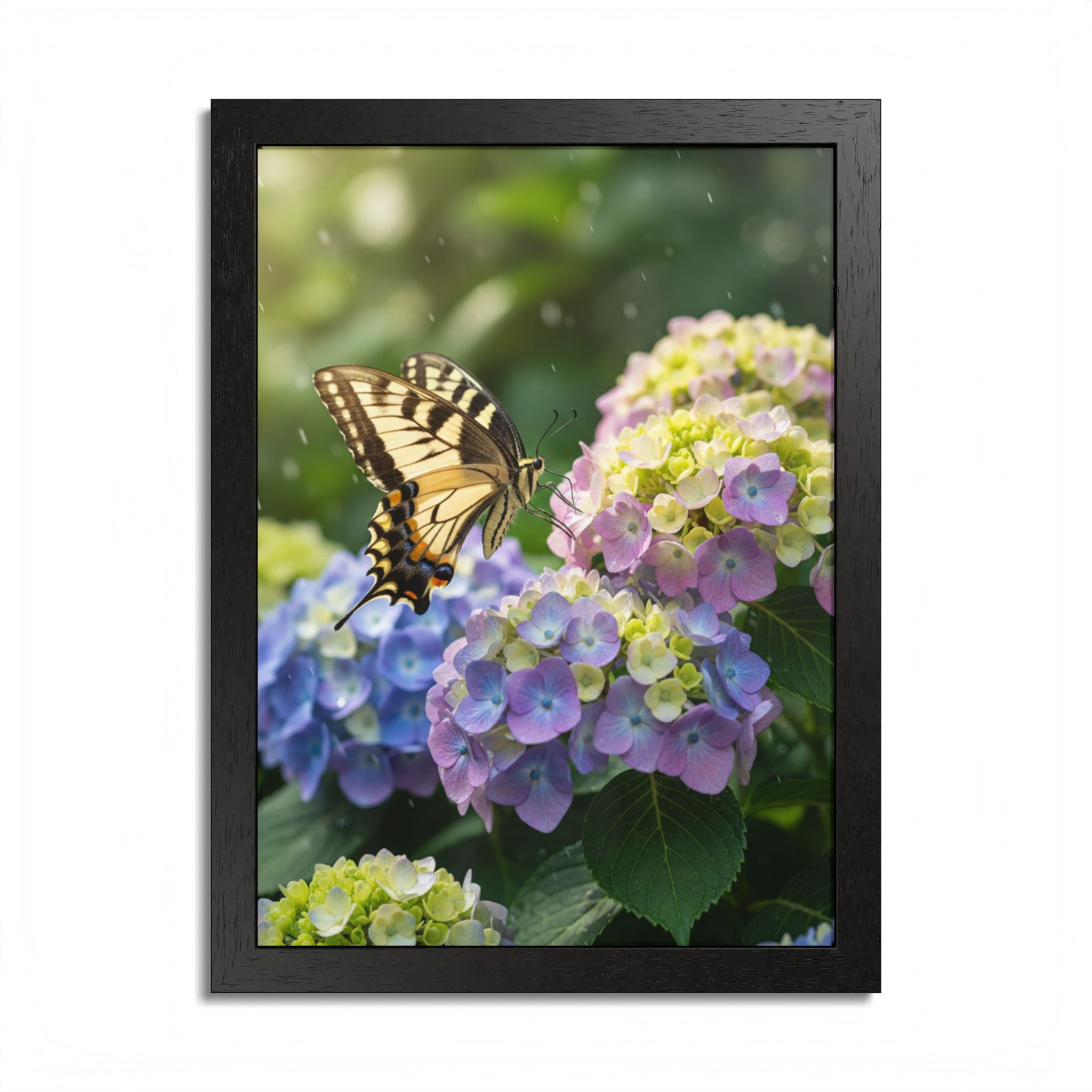 Nature-Inspired Framed Poster, Butterfly Artwork, Floral Home Decor, Colorful Wall Art, Gift for Garden Lovers, Spring Inspired Decor