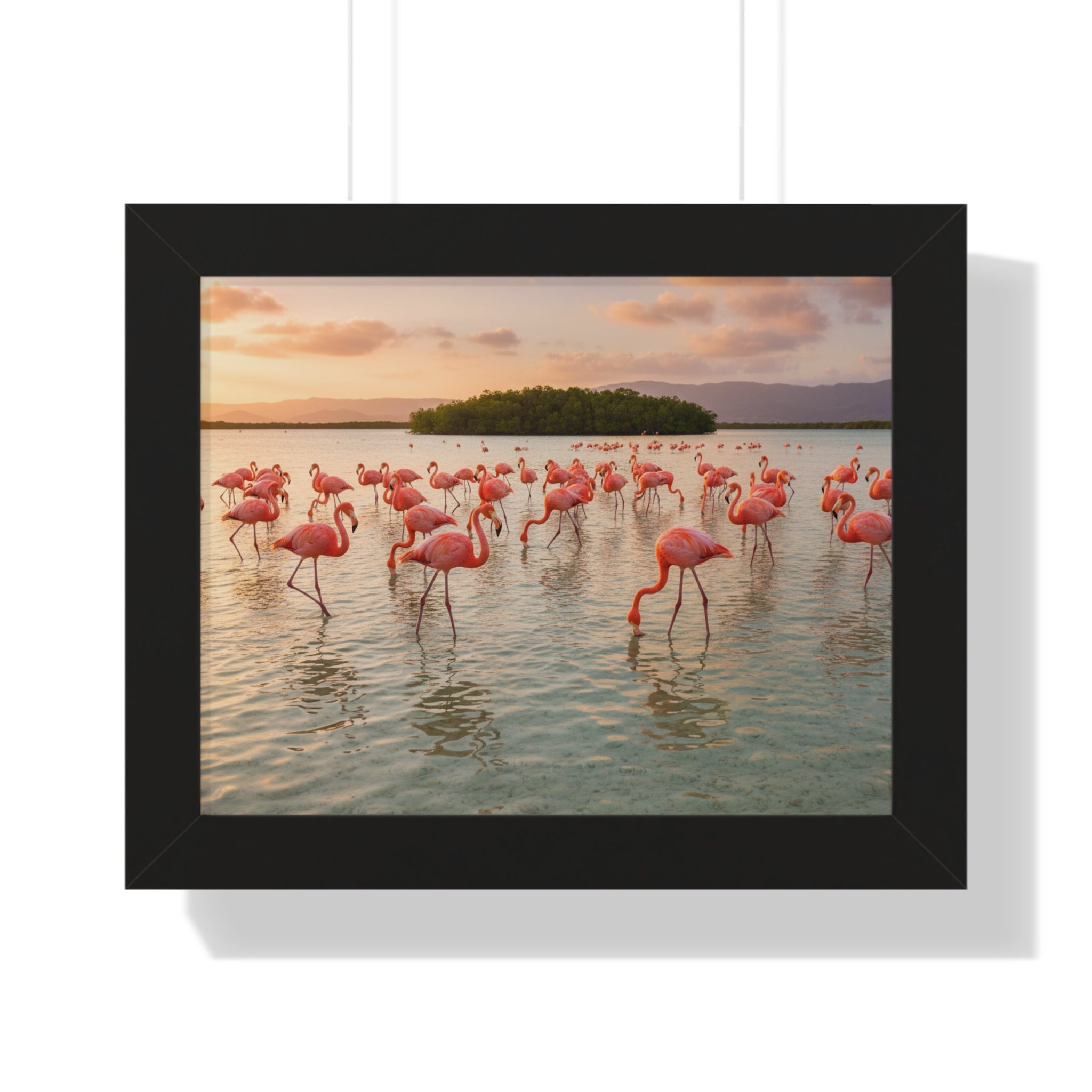 Framed Flamingo Poster | Tropical Wall Art, Home Decor, Gift for Bird Lovers, Nature Lover's Art, Summer Vibes