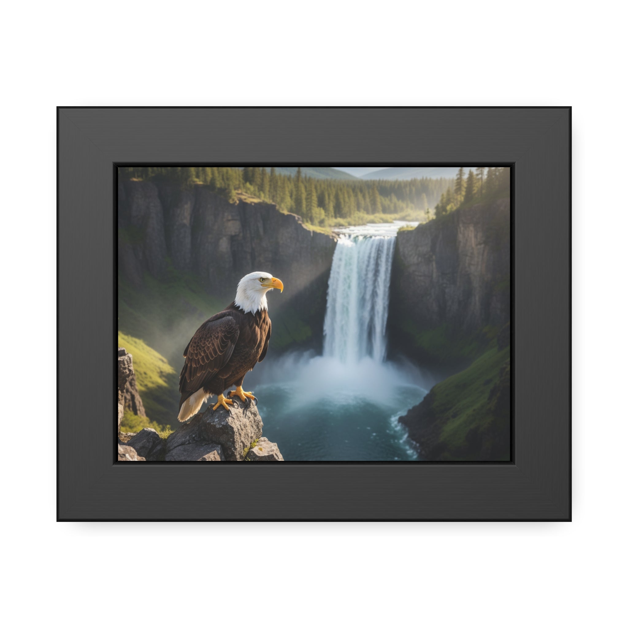 Nature-Inspired Framed Paper Posters, Eagle Art Print, Wildlife Home Decor, Wall Art for Nature Lovers, Unique Gift for Bird Enthusiasts