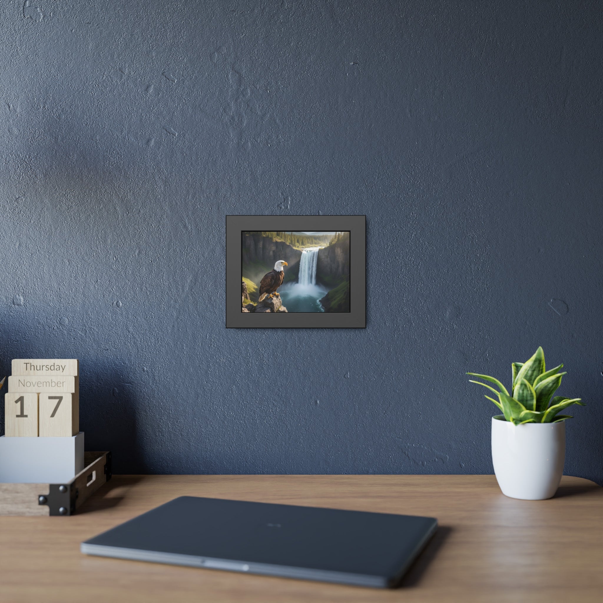 Nature-Inspired Framed Paper Posters, Eagle Art Print, Wildlife Home Decor, Wall Art for Nature Lovers, Unique Gift for Bird Enthusiasts