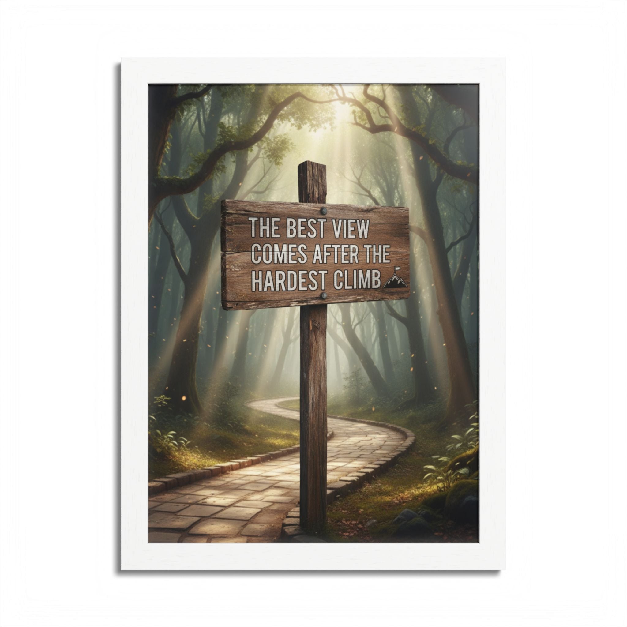 Inspirational Wall Art Poster, Home Decor, Motivational Gift, Nature Print, Office Wall Decor, Hiking Themed Decor