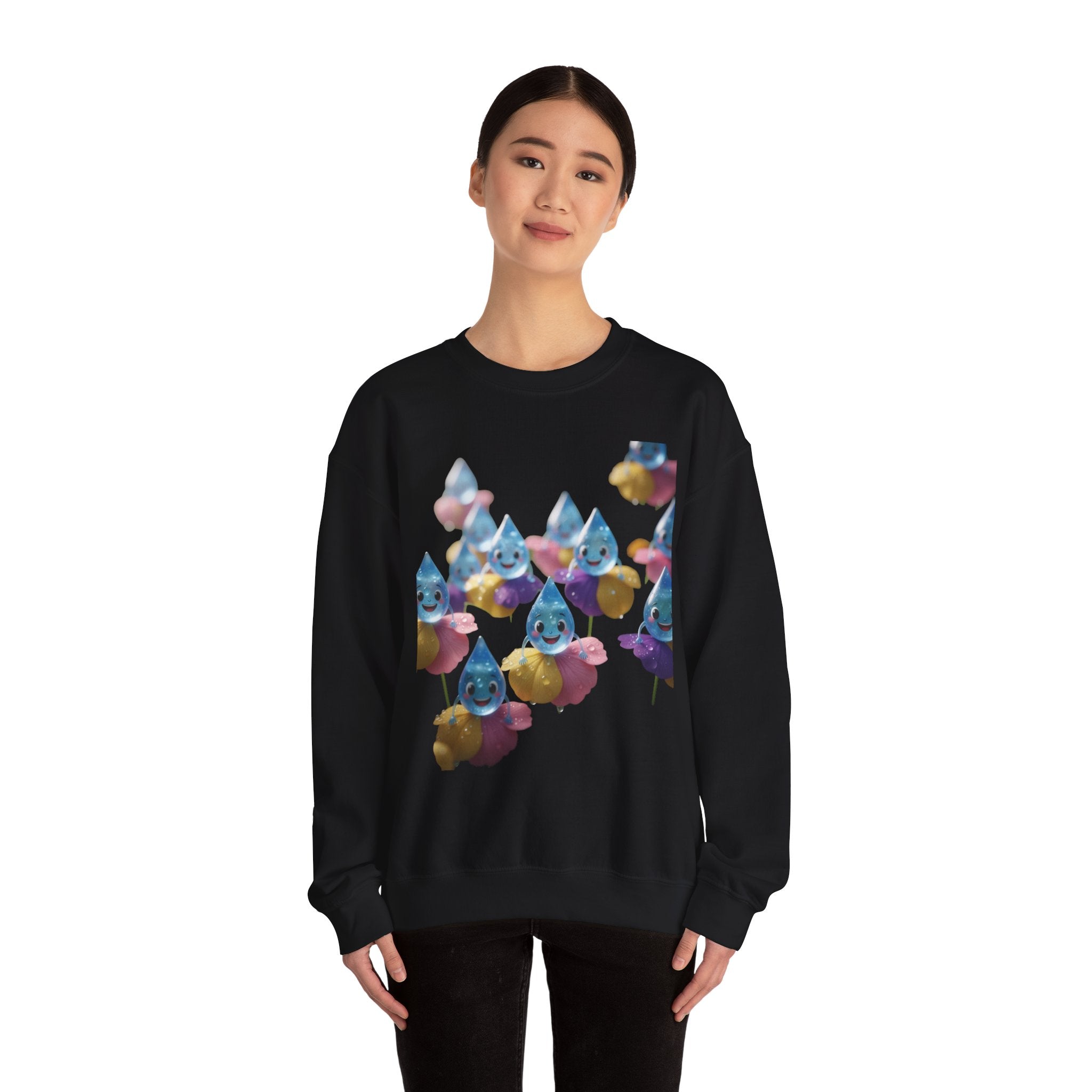 Rainy Day Unisex Sweatshirt, Promise Raindrops Jumper, Weather Lover Pullover, Cozy Crew Neck Top, Gift for Nature Enthusiasts