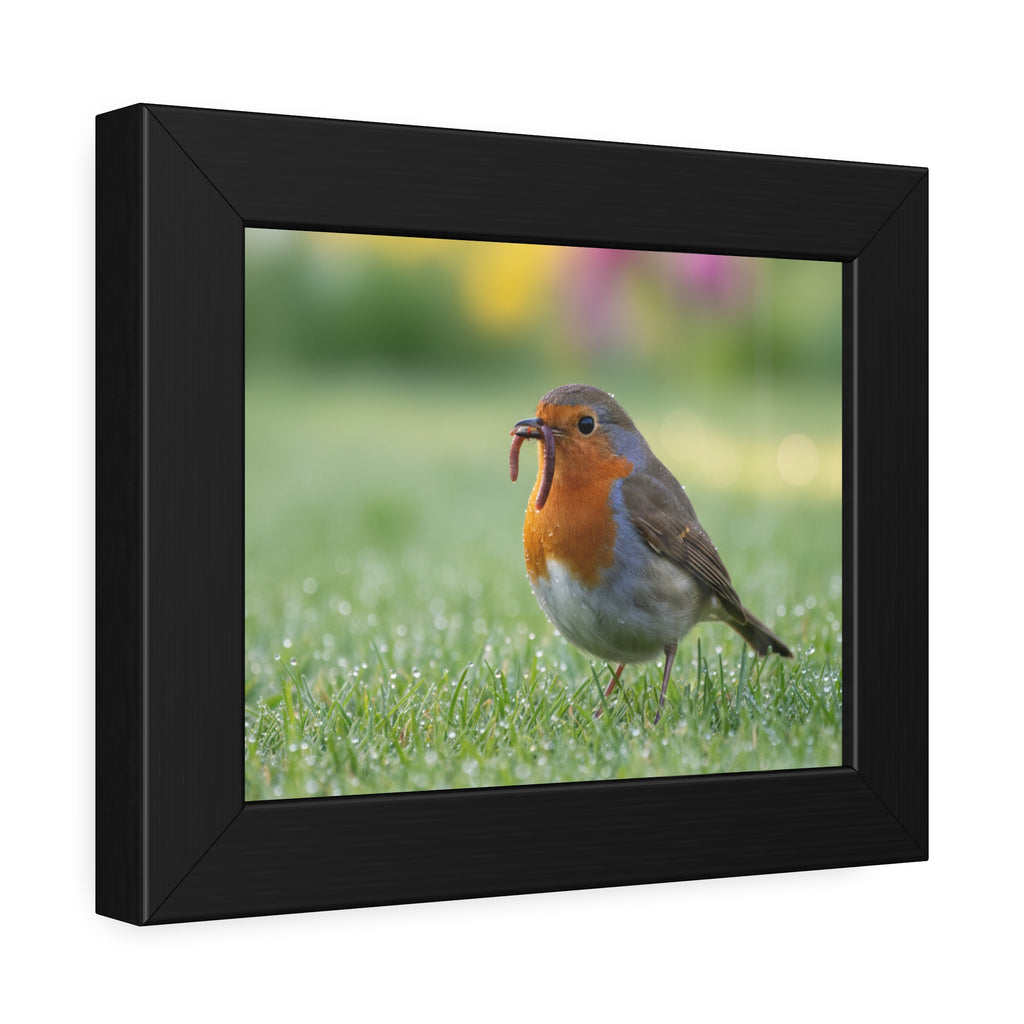 Charming Bird Framed Poster, Nature Wall Art, Wildlife Decor, Bird Lover Gift, Home Office Wall Art