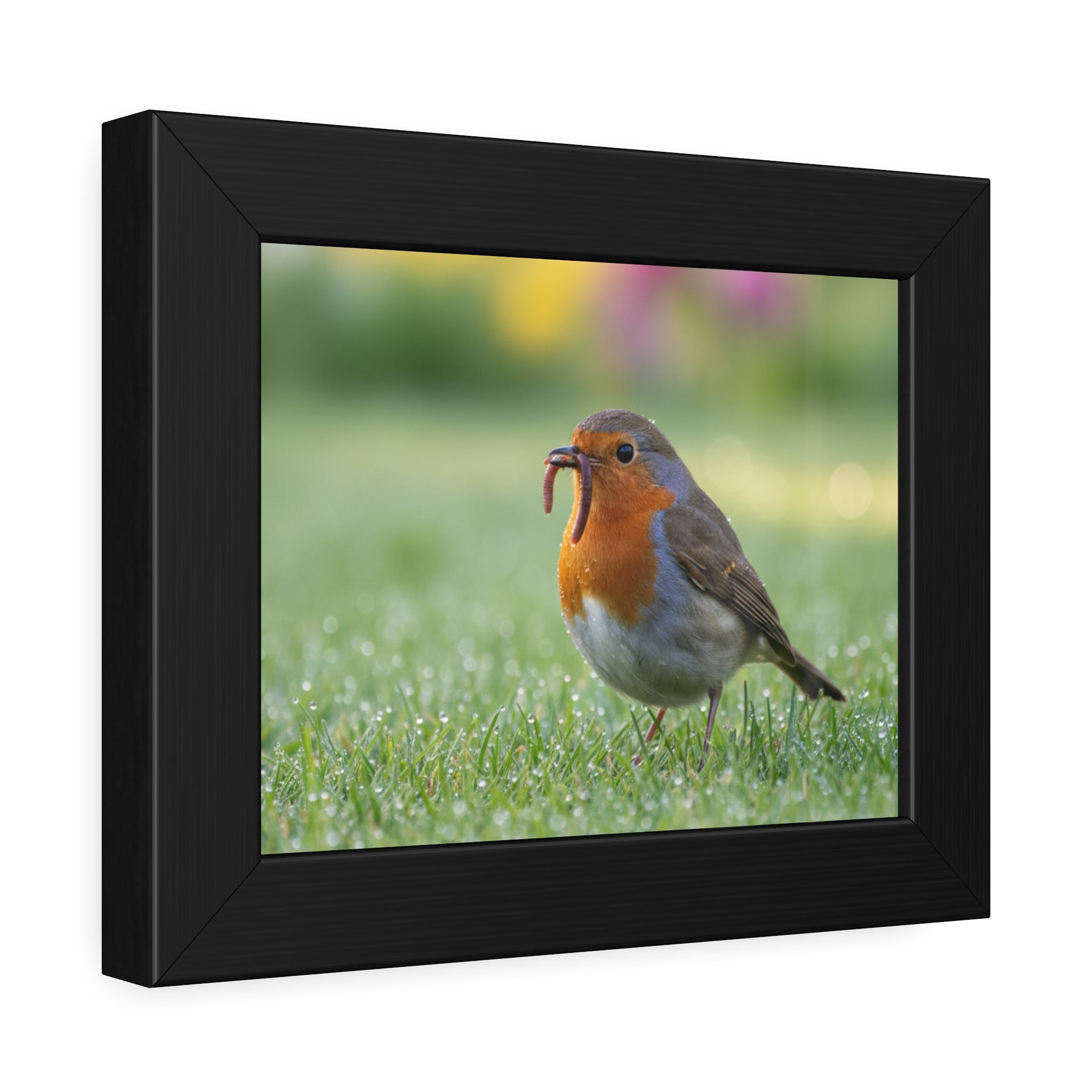 Charming Bird Framed Poster, Nature Wall Art, Wildlife Decor, Bird Lover Gift, Home Office Wall Art