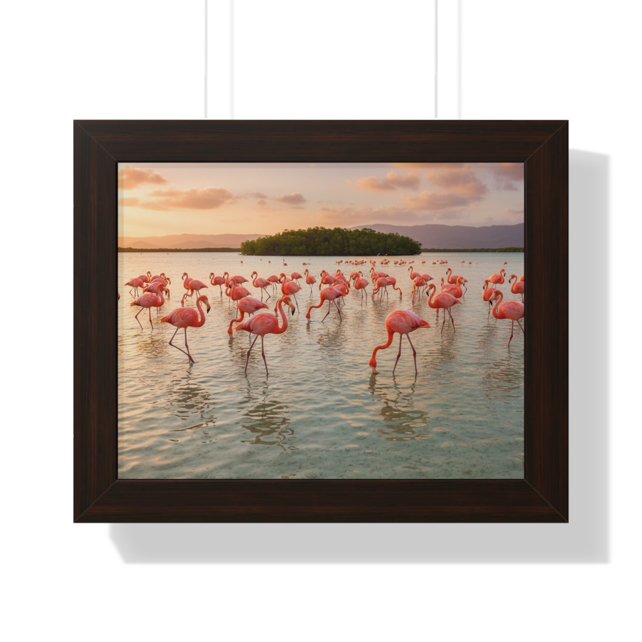 Framed Flamingo Poster | Tropical Wall Art, Home Decor, Gift for Bird Lovers, Nature Lover's Art, Summer Vibes