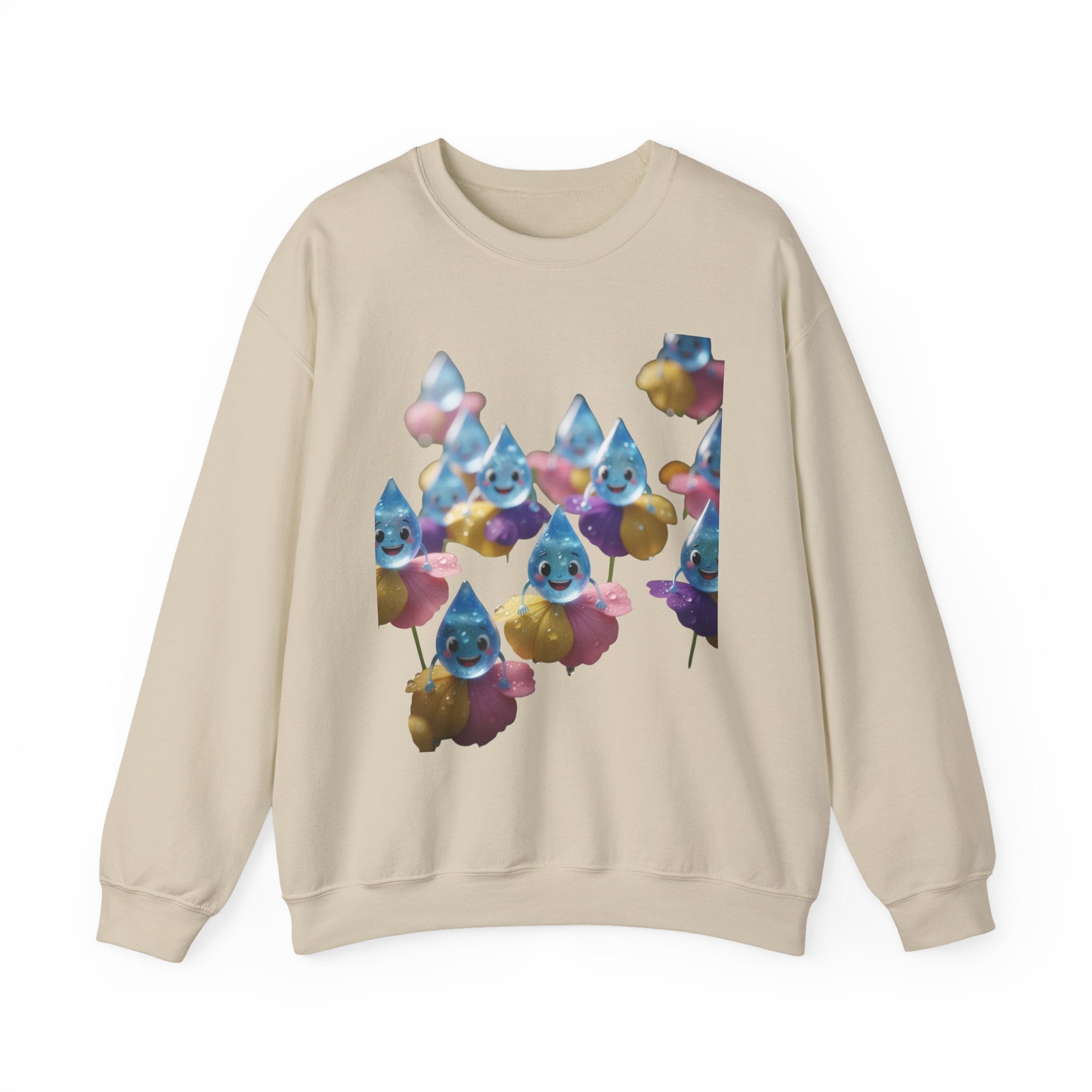 Rainy Day Unisex Sweatshirt, Promise Raindrops Jumper, Weather Lover Pullover, Cozy Crew Neck Top, Gift for Nature Enthusiasts