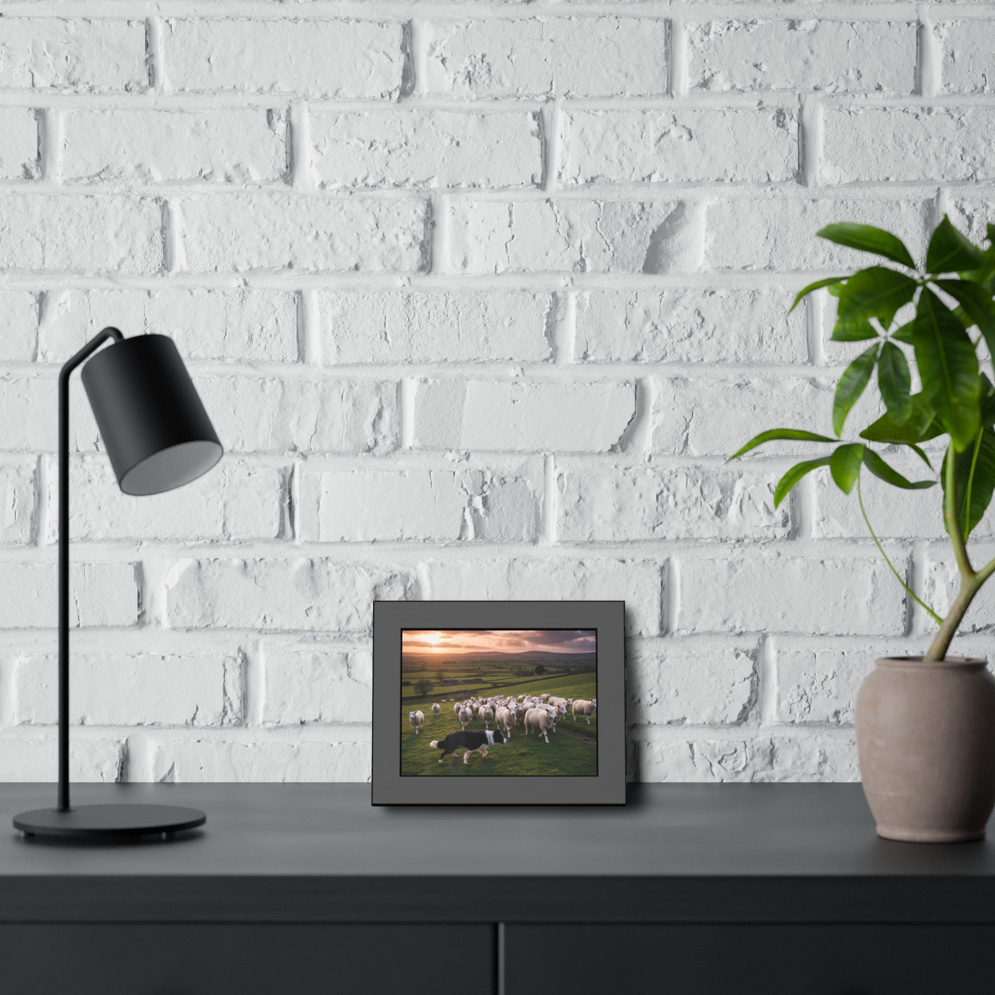 Framed Farm Animal Poster, Rustic Home Decor, Country Farmhouse Art, Gift for Animal Lovers, Farmhouse Wall Art, Vintage Landscape Print